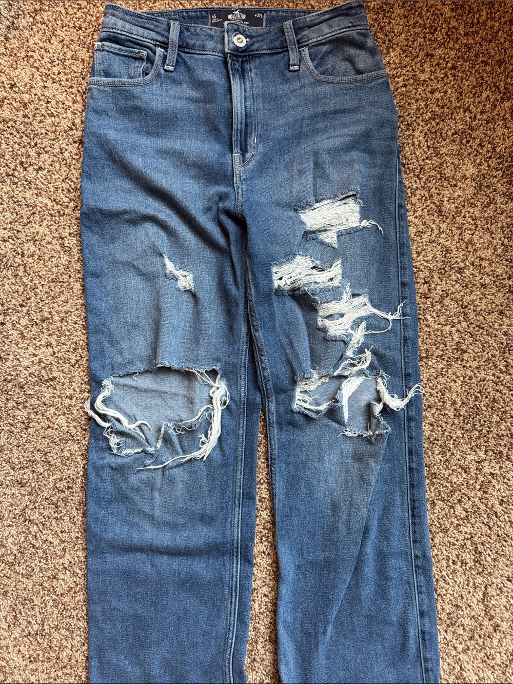 Hollister Blue Denim Ultra High-Rise Dad Jeans